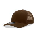 Decky 6021 6 Panel Mid Profile Structured Cotton Blend Trucker A - Brown