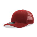 Decky 6021 6 Panel Mid Profile Structured Cotton Blend Trucker A - Cardinal