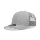 Decky 6021 6 Panel Mid Profile Structured Cotton Blend Trucker A - Heather Grey