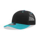 Decky 6021 6 Panel Mid Profile Structured Cotton Blend Trucker B - Black/Teal