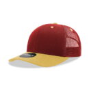 Decky 6021 6 Panel Mid Profile Structured Cotton Blend Trucker B - Cardinal/Gold/Gold