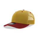 Decky 6021 6 Panel Mid Profile Structured Cotton Blend Trucker B - Gold/Cardinal