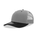 Decky 6021 6 Panel Mid Profile Structured Cotton Blend Trucker B - Grey/Black/Black