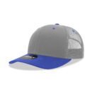 Decky 6021 6 Panel Mid Profile Structured Cotton Blend Trucker B - Royal/Grey