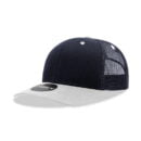 Decky 6021 6 Panel Mid Profile Structured Cotton Blend Trucker B - Navy/White/White