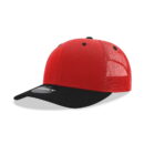 Decky 6021 6 Panel Mid Profile Structured Cotton Blend Trucker B - Red/Black/Black