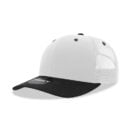 Decky 6021 6 Panel Mid Profile Structured Cotton Blend Trucker B - White/Black