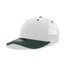 Decky 6021 6 Panel Mid Profile Structured Cotton Blend Trucker B - White/Forest