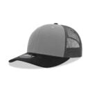 Decky 6021 6 Panel Mid Profile Structured Cotton Blend Trucker B - Black/Grey/Charcoal