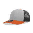 Decky 6021 6 Panel Mid Profile Structured Cotton Blend Trucker B - BOR/Heather Grey/Charcoal