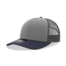 Decky 6021 6 Panel Mid Profile Structured Cotton Blend Trucker B - Navy/Grey/Charcoal