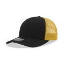 Decky 6021 6 Panel Mid Profile Structured Cotton Blend Trucker B - Black/Gold