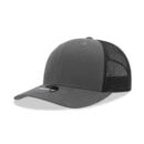 Decky 6021 6 Panel Mid Profile Structured Cotton Blend Trucker C - Charcoal/Black