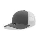 Decky 6021 6 Panel Mid Profile Structured Cotton Blend Trucker C - Charcoal/White