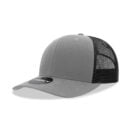 Decky 6021 6 Panel Mid Profile Structured Cotton Blend Trucker C - Grey/Black