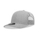 Decky 6021 6 Panel Mid Profile Structured Cotton Blend Trucker C - Heather Grey/L.Grey