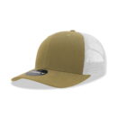 Decky 6021 6 Panel Mid Profile Structured Cotton Blend Trucker C - Khaki/white