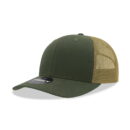 Decky 6021 6 Panel Mid Profile Structured Cotton Blend Trucker C - Olive/Khaki