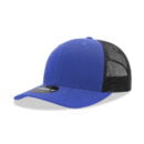 Decky 6021 6 Panel Mid Profile Structured Cotton Blend Trucker C - Royal/Black