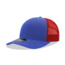 Decky 6021 6 Panel Mid Profile Structured Cotton Blend Trucker C - Royal/Red