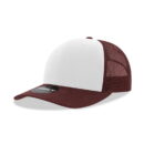 Decky 6021 6 Panel Mid Profile Structured Cotton Blend Trucker C - Maroon/White/MAR