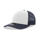 Decky 6021 6 Panel Mid Profile Structured Cotton Blend Trucker C - Navy/White/Navy