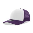 Decky 6021 6 Panel Mid Profile Structured Cotton Blend Trucker C - Purple/White/Purple