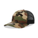 Decky 6021 6 Panel Mid Profile Structured Cotton Blend Trucker C - Woodland/Black