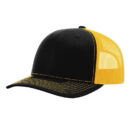 Richardson - Snapback Trucker Cap - 112 - Black/Gold