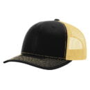 Richardson - Snapback Trucker Cap - 112 - Black/Vegas Gold