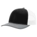 Richardson - Snapback Trucker Cap - 112 - Black/White/Heather Gray