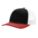 Richardson - Snapback Trucker Cap - 112 - Black/White/Red