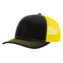 Richardson - Snapback Trucker Cap - 112 - Black/Yellow