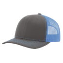 Richardson - Snapback Trucker Cap - 112 - Charcoal/Columbia Blue