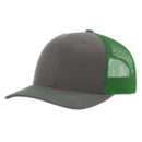 Richardson - Snapback Trucker Cap - 112 - Charcoal/Kelly