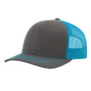 Richardson - Snapback Trucker Cap - 112 - CHARCOAL/NEON BLUE