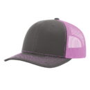 Richardson - Snapback Trucker Cap - 112 - Charcoal/Neon Pink