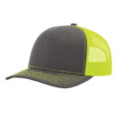 Richardson - Snapback Trucker Cap - 112 - Charcoal/Neon Yellow