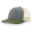 Richardson - Snapback Trucker Cap - 112 - Heather Grey/Birch/Army Olive