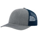 Richardson - Snapback Trucker Cap - 112 - Heather Gray/Navy