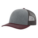 Richardson - Snapback Trucker Cap - 112 - Heather Grey/Charcoal/Maroon