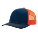 Richardson - Snapback Trucker Cap - 112 - Navy/Orange