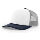 Richardson - Snapback Trucker Cap - 112 - White/Aluminum/Navy